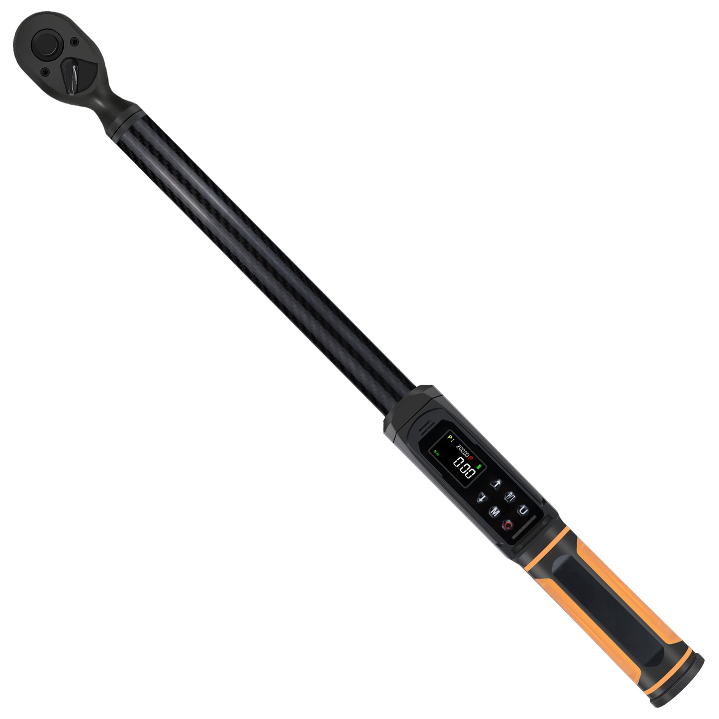Digital Torque Wrench 1/2 Drive with Carbon Fiber Body, 2.2-147.5 Ft.lb Range, ±1% Accuracy with Vibration, Buzzer and LED Alert, Suitable for Car, Motorcycle and Bicycle
