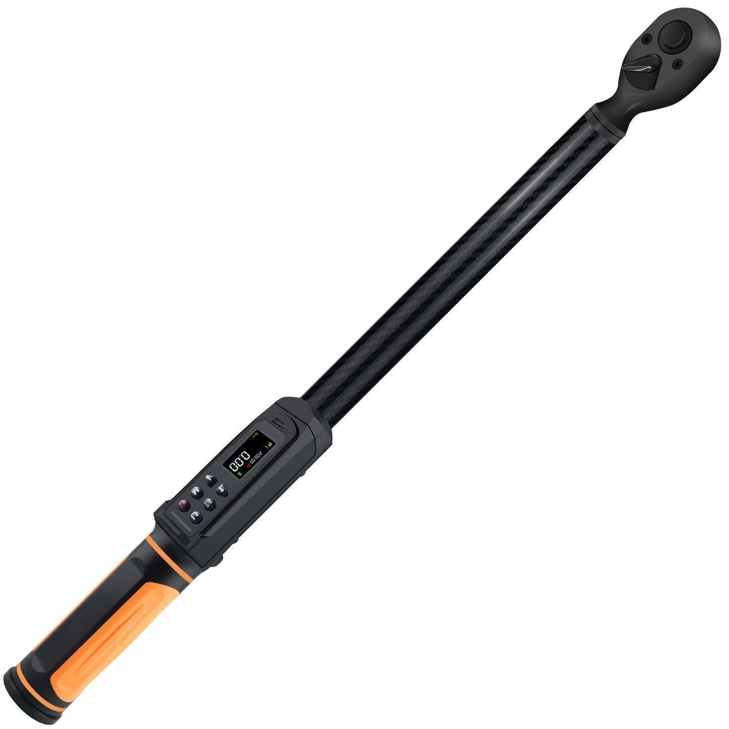 Digital Torque Wrench 1/2 Drive with Carbon Fiber Body, 2.2-147.5 Ft.lb Range, ±1% Accuracy with Vibration, Buzzer and LED Alert, Suitable for Car, Motorcycle and Bicycle