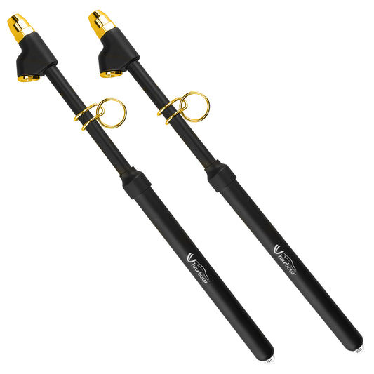Dual Head Tire Pressure Gauge 10-150PSI, Heavy Duty Semi Truck Tire Pressure Gauge 1-10 Bar, Air Pressure Gauge for Tires Extended Tube for Semi Truck, RV, Car, Motorcycle(Pack of 2)