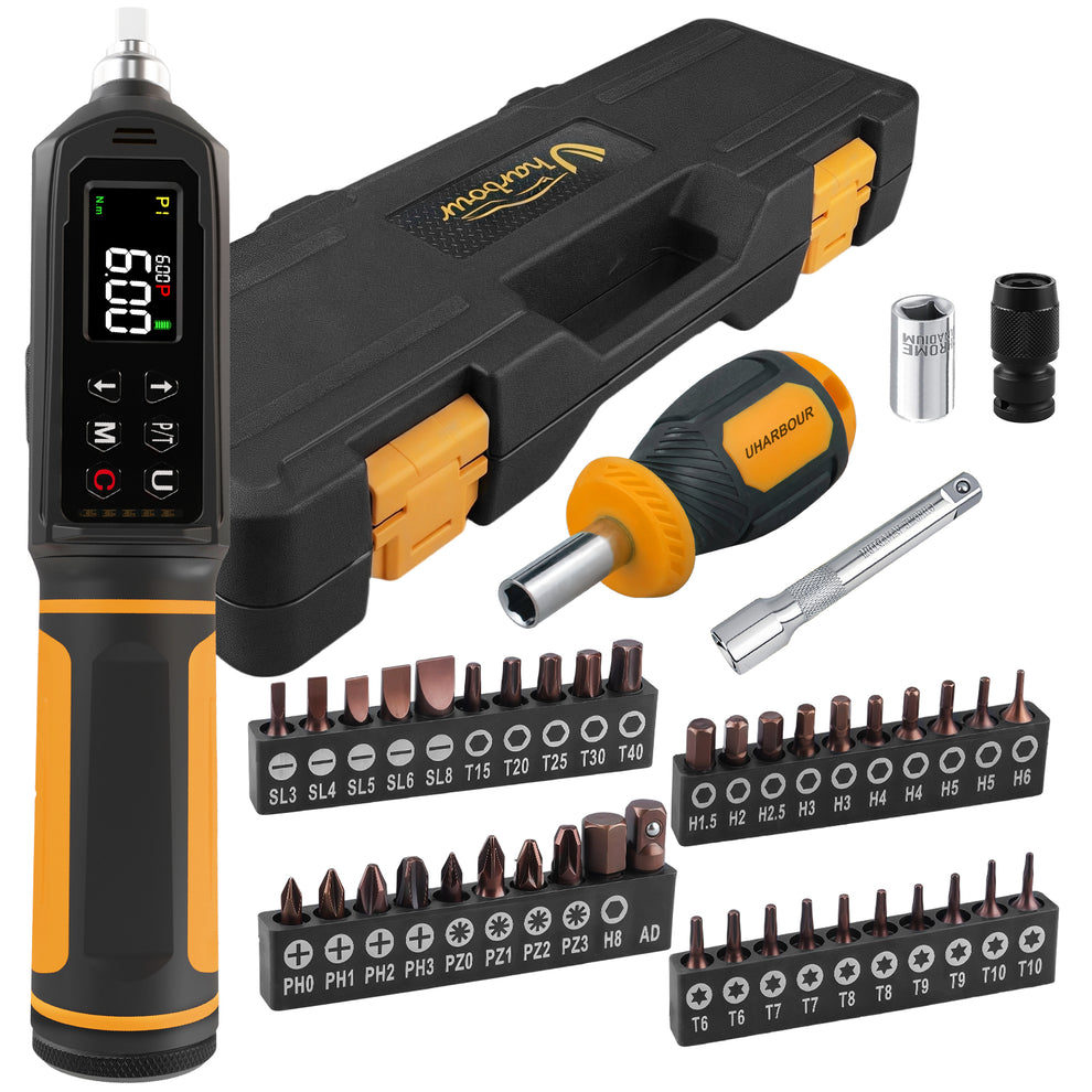 Digital Torque Screwdriver 0.09-6NM, Torque Screwdriver Set with 1/4 ...